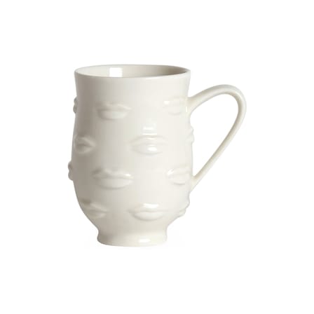 Mug Gala céramique blanc / Décor en relief - Jonathan Adler