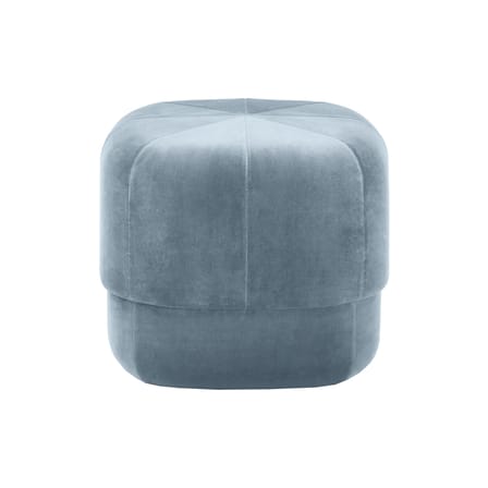 Pouf Circus Small tissu bleu / Ø 46 cm - Velours - Normann Copenhagen