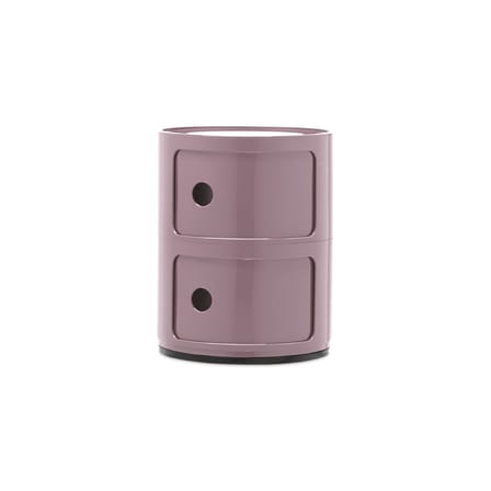 Rangement Componibili plastique violet / 2 tiroirs - H 40 cm - Anna Castelli Ferrieri, 1968 - Kartell