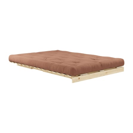 Schlafcouch Roots holz braun / B 140 cm - 3 Positionen / Struktur Pinie Klare Kiefer - KARUP