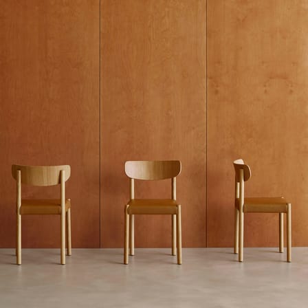 Sedia imbottita Pack 11 legno marrone / Schienale in compensato - Hay