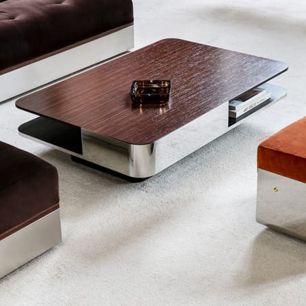 Table basse Lounge bois marron / Palissandre - 120 x 80 cm - RED Edition