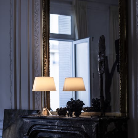 Chapeaux LED Table lamp glass grey / Ø 29 x H 47 cm - Foscarini