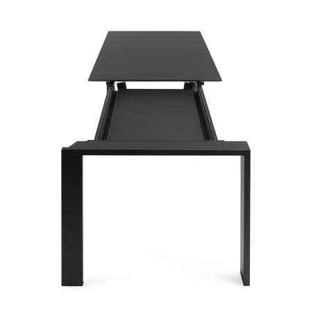 Table à rallonge Four noir / L 160 à 260 cm - Stratifié soft-touch - Kartell