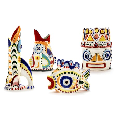 Vase Sicily 3 céramique multicolore / 26 x 17 x H 52 cm - Peint main - Serax