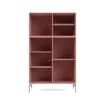 Vaisselier Ripple III bois rose / Vitrine - L 69,6 x P 38 x H 105 cm / Verre ondulé - MONTANA