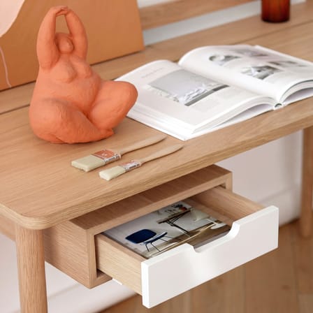 Bureau Honoré bois blanc / Chêne - Hartô