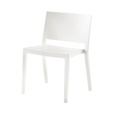 Chaise empilable Lizz plastique blanc / Version mate - Kartell