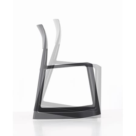 Chaise empilable Tip Ton RE plastique gris / Recyclé - Inclinable & ergonomique - Vitra