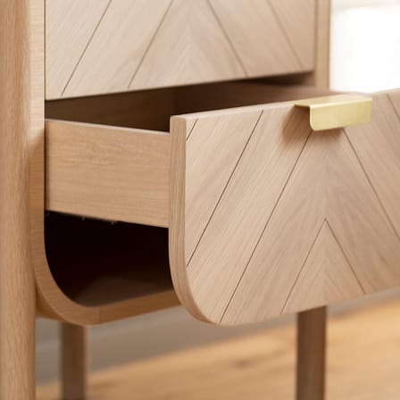 Chiffonnier Marius bois naturel / L 50 x H 130 cm - Hartô