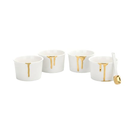 Set de 4 coupes à glace avec cuillères Estetico Quotidiano Anniversary - Seletti