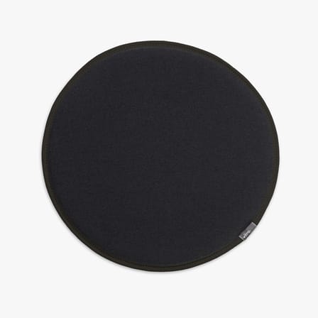 Cuscino per seduta Seat Dots tessuto marrone nero / Ø 38 cm - Reversibile - Vitra