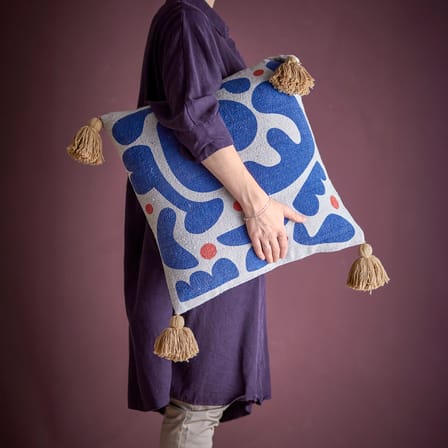 Eviaya Cushion textile blue / 45 x 45 cm - Bloomingville