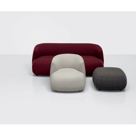Fauteuil rembourré Brioni Up INDOOR tissu beige - Kristalia