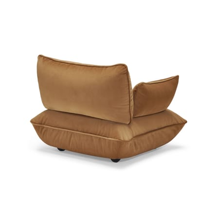 Fauteuil rembourré Sumo Loveseat marron / Velours recyclé - Fatboy