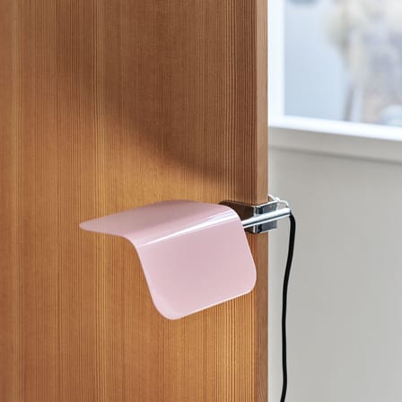 Lampe Apex Clip métal rose / Base étau - Orientable / H 27,5 cm - Hay