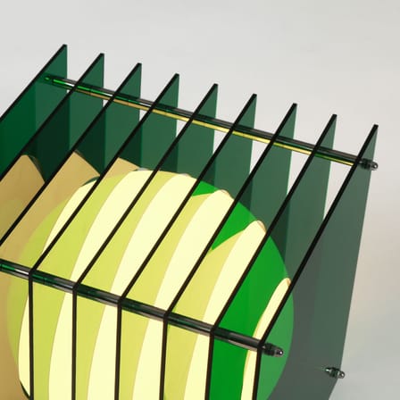 Lampe de table Lop Big Square plastique vert / Lauréat Archiproducts Design Award - BANG