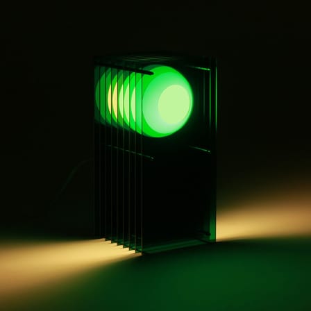 Lampe de table Lop Small Rectangle plastique vert / Lauréat Archiproducts Design Award - BANG