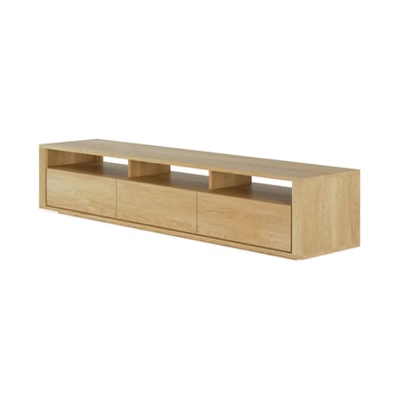 Meuble TV Shadow bois naturel / L 210 x P 46 x H 42 cm - 3 tiroirs - Ethnicraft
