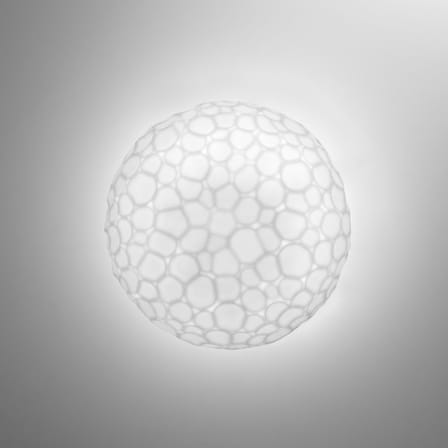 Applique Meteorite LED verre blanc / Plafonnier - Ø 15 cm - Artemide