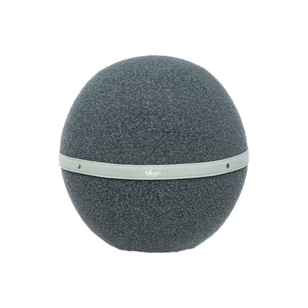 Pouf Bouclette Regular bleu / Ergonomique - Ø 55 cm / Laine bouclette - BLOON PARIS