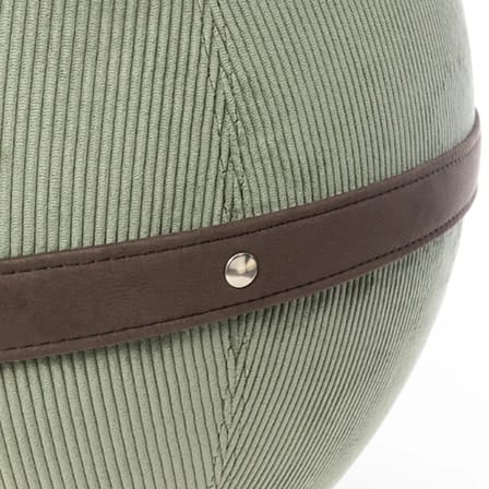 Pouf Côtelé XL vert / Ergonomique - Ø 65 cm / Velours côtelé - BLOON PARIS