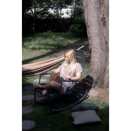 Rocking chair Luxembourg métal violet / Aluminium - Fermob