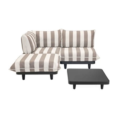 Salon de jardin Paletti Set Medium tissu marron / Table basse + canapé L 190 cm (accoudoir gauche) - Fatboy