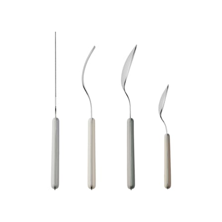 Set de couverts Marstal métal gris / 8 pièces (2 personnes) - BROSTE COPENHAGEN