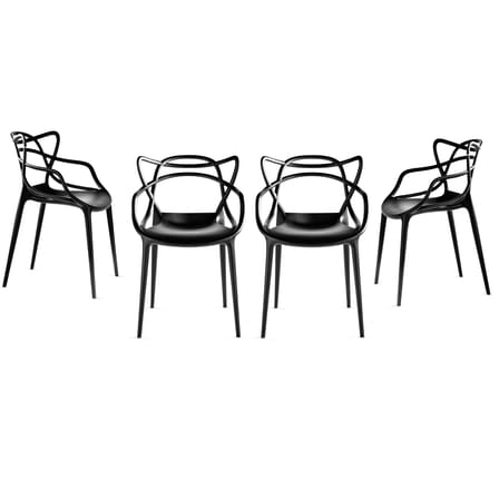 Masters Stackable armchair - Plastic / Set of 4 by Kartell