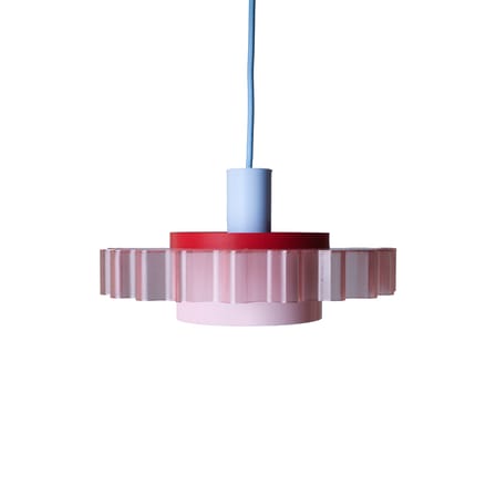 Suspension Gigi Dolce rose n°3 / Ø 28 x H 14,5 cm - Plastique recyclé, fabriqué en France - Warren & Laetitia