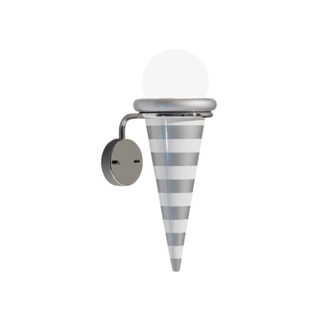 Gelato - Night Tales Wall light metal grey / By Masanori Umeda, 1982-2020 - Memphis Milano