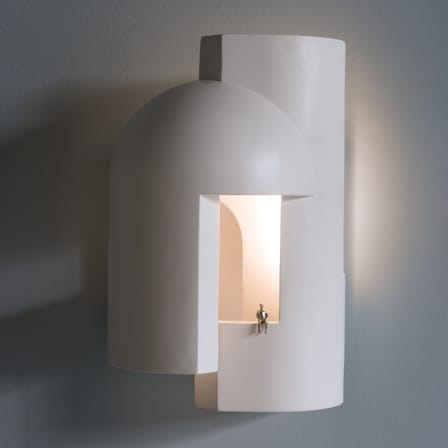Wandleuchte Soul Story 1 stein weiß / LED - Gips - DCW éditions