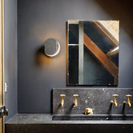Applique salle de bains Poudrier LED métal / Miroir - DCW éditions