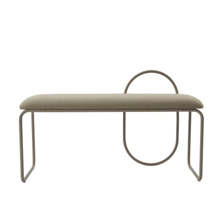 Banc rembourré Angui tissu beige / Polyester recyclé - L 110 cm - AYTM