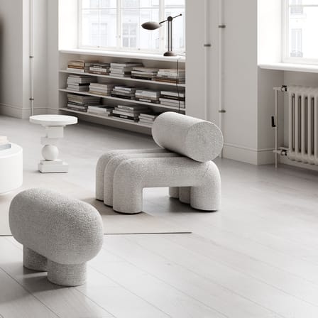 Beistelltisch Artist corian weiß / Ø 44 x H 50 cm – Faserbeton - 101 COPENHAGEN