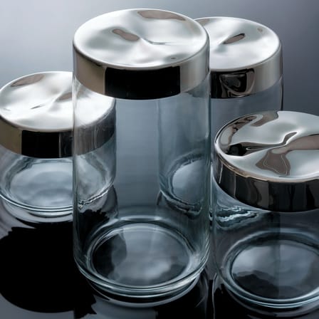 Bocal hermétique Julieta métal verre transparent hermétique - 100 cl - Alessi