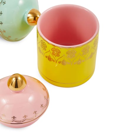 Boîte Grandpa Small céramique jaune / Ø x H 14 cm - Pols Potten