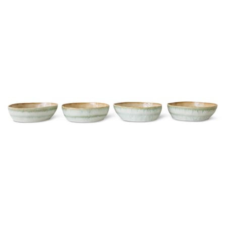 Assiette creuse 70s ceramics céramique vert / Bol à pâtes - Set de 2 / Ø 18.7 x H 5,2 cm - HK LIVING