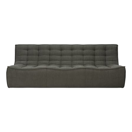Canapé droit N701 tissu vert / 3 places - L 210 cm - Ethnicraft