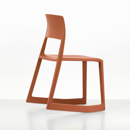 Chaise empilable Tip Ton RE orange / Plastique recyclé - Inclinable & ergonomique - Vitra