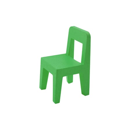 Chaise enfant Seggiolina Pop vert / Enzo Mari 2006 - Magis
