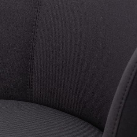 Chaise rembourrée Mikado tissu noir / Pieds métal - Vitra