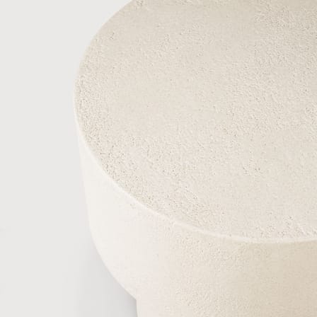 Elements End table composite material white / Ø 41 x H 47 cm - Microcement - Ethnicraft