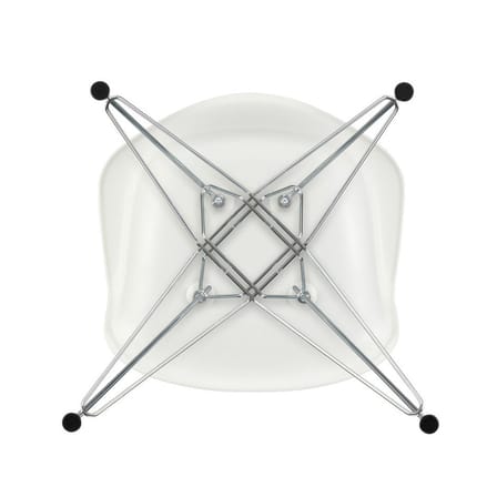 Fauteuil DAR - Eames Plastic Armchair plastique blanc / (1950) - Pieds chromés - Vitra
