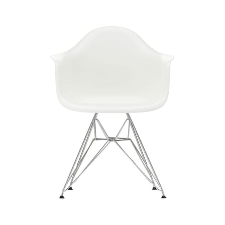 Fauteuil RE DAR - Eames Plastic Armchair plastique blanc / (1950) - Pieds chromés / Recyclé - Vitra