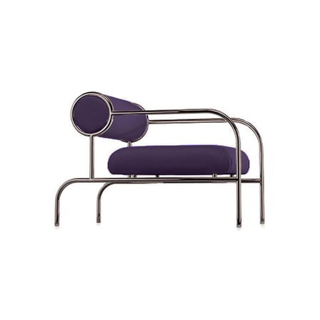 Fauteuil rembourré Sofa with Arms tissu violet / Shiro Kuramata, 1982 - Cappellini