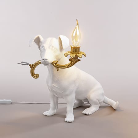 Lampada da tavolo Rio Lamp materiale plastico bianco oro / Resina - Seletti