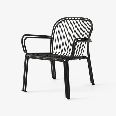 Thorvald SC101 Lounge armchair metal black / With armrests - &tradition