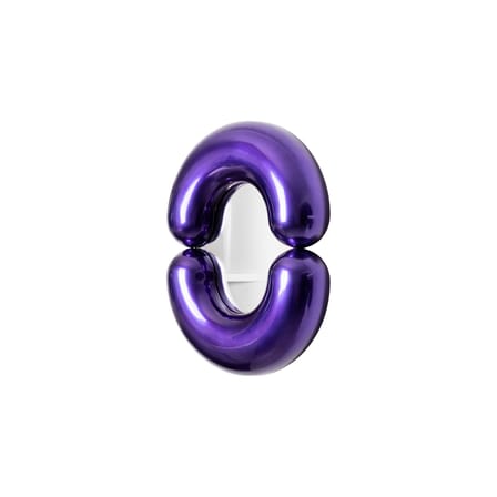 Miroir mural Zodiac Bumper Small céramique violet / L 55 x H 70 cm - Jean-Baptiste Fastrez, 2020 - Moustache